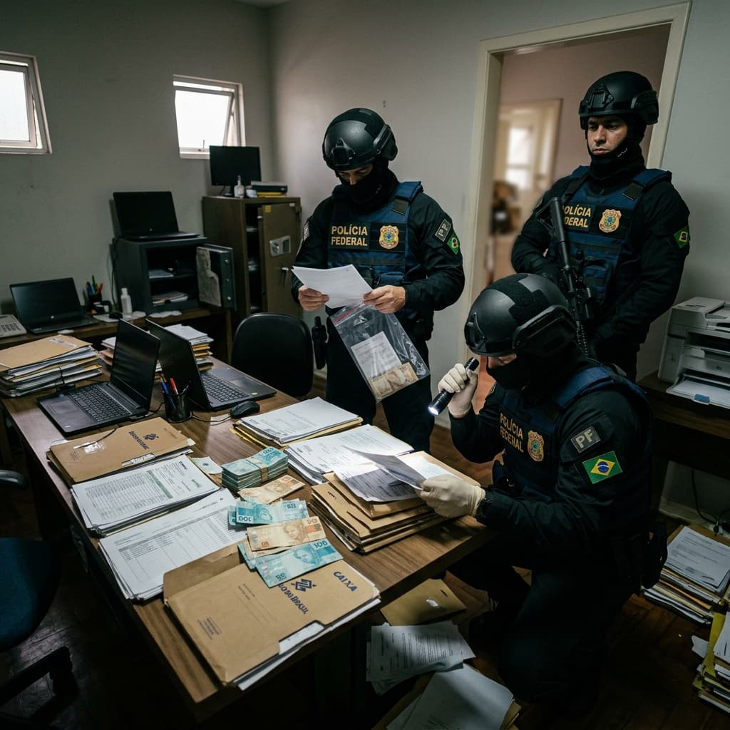 Polícia Federal em operação contra fraude financeira Banco Master — Operação Compliance Zero Ciro Nogueira investigação STF 2026
