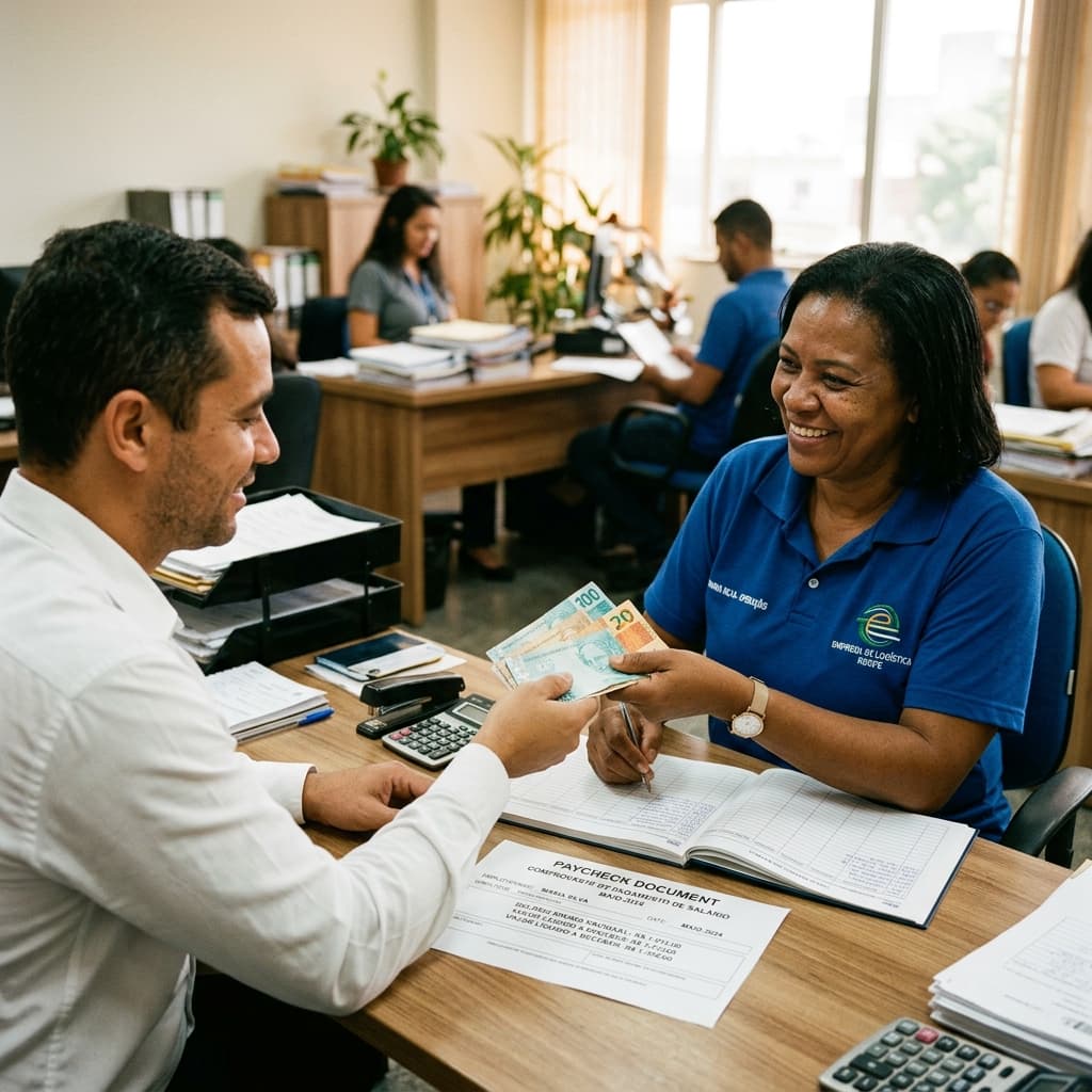 Trabalhador brasileiro recebendo salário — salário mínimo 2026 valor R$ 1518 reajuste INSS benefícios impacto