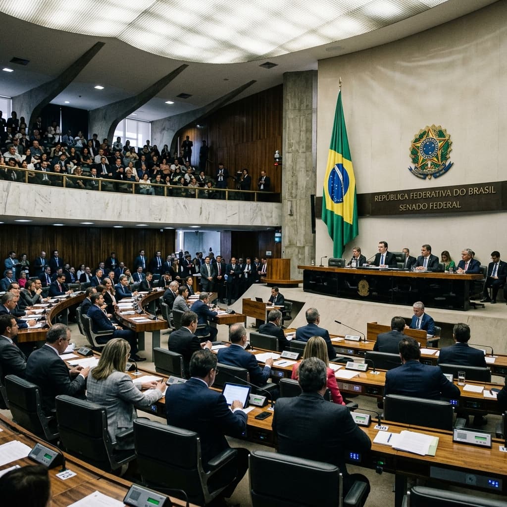 Fachada do Senado Federal em Brasília — rejeição de Messias STF voto 42x34 primeira vez 132 anos crise política Lula 2026